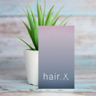 Minimal Elegante Pastel Weiße Schere Friseurstylis Visitenkarte