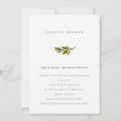 Minimal elegante Pine Branch Couples Dusche einlad Dankeskarte (Vorderseite)