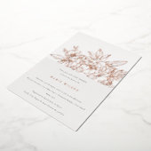 Minimal Elegante Rose Blumenkitzel Kinderdusche Folieneinladung (Gedreht)