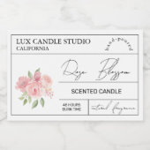 Minimal Elegante Rose Candle Jar Label Lebensmitteletikett (Einzelnes Label)
