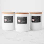 Minimal Elegante Rose Candle Jar Label Lebensmitteletikett (Flaschen)