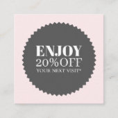 Minimal Elegante Rose Salon Rabattkarte (Vorderseite)