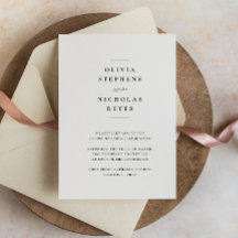 Minimal elegante Schwarz-Weiß-Hochzeit