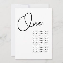 Minimal elegante Table Guest Names Sitze Chart Chi