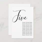 Minimal elegante Table Guest Names Sitze Chart Chi (Vorne/Hinten)