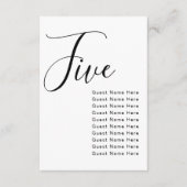 Minimal elegante Table Guest Names Sitze Chart Chi (Vorderseite)