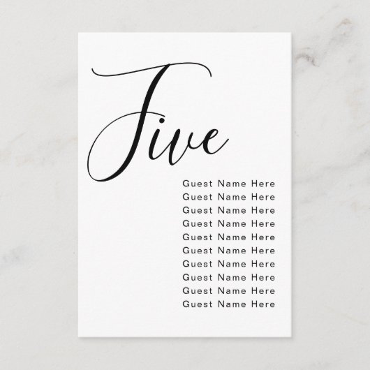 Minimal elegante Table Guest Names Sitze Chart Chi (Vorderseite)