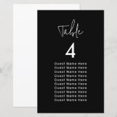 Minimal elegante Table Guest Names Sitze Chart Chi (Vorne/Hinten)