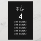 Minimal elegante Table Guest Names Sitze Chart Chi (Vorderseite)