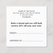 Minimal elegante Textur Beige Pink Imitats Goldene Empfehlungskarte (Rückseite)