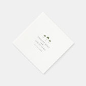 Minimal Elegante Tropical Palm Tree Wedding Serviette (Ecke)
