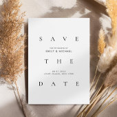 Minimal elegante Typografie Hochzeit speichern Sie Save The Date