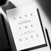 Minimal elegante Typografie Hochzeit speichern Sie Save The Date
