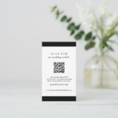 Minimal elegante Website Moderner QR Code Hochzeit Begleitkarte (Stehend Vorderseite)