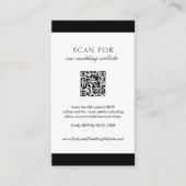Minimal elegante Website Moderner QR Code Hochzeit Begleitkarte (Vorderseite)