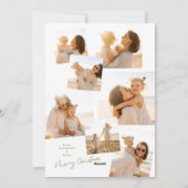 Minimal Elegante Weihnachten Multi 8 Foto Album (Rückseite)