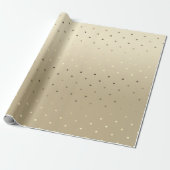 Minimal elegante Weihnachten Tiny Gold Polka Dots Geschenkpapier (Ungerollt)