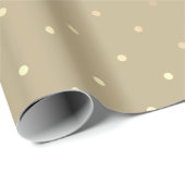 Minimal elegante Weihnachten Tiny Gold Polka Dots Geschenkpapier (Rolleneckpunkt)