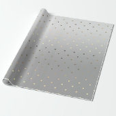 Minimal elegante Weihnachten Tiny Gold Polka Dots Geschenkpapier (Ungerollt)