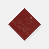 Minimal Elegante Weihnachts Bauble Imitate Serviette (Ecke)