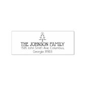 Minimal Elegante Weihnachts-Rücksendeadresse Gummistempel (Prägung)