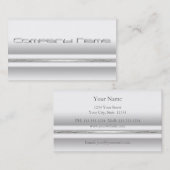 Minimal Elegante White Satin Business Card Visitenkarte (Vorne/Hinten)