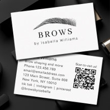 Minimal eleganter Augenbrauen-Salon QR-Code
