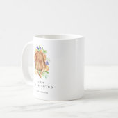 Minimal Eleganter Erntedank Abendessen Individuell Kaffeetasse (Vorderseite Links)