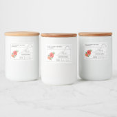 Minimal Eleganter Hibiskus Candle Jar Label Lebensmitteletikett (Flaschen)