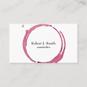 Minimal Eleganter schicker Rotwein Fleck Sommelier Visitenkarte (Vorderseite)