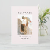 Minimal Elegantes Foto glücklicher Muttertag Karte (Stehend Vorderseite)