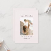 Minimal Elegantes Foto glücklicher Muttertag Karte (Vorderseite/Rückseite Beispiel)