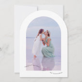 Minimal Elegantes Foto Glücklichste Arch Weihnacht Einladung (Vorderseite)