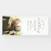 Minimal Elegantes Foto Hochzeit Willkommen Banner (Horizontal)