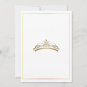 Minimal Elegantes Foto Quinceanera Gold Einladung (Rückseite)