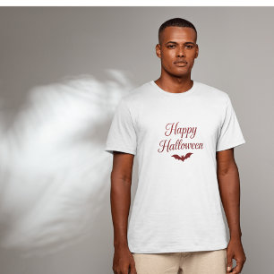 Minimal elegantes Schwarz-Rot-Gotik-Halloween-Part T-Shirt