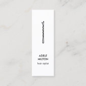 Minimal Elegantes Schwarz-weißes Button Mini Visitenkarte (Vorderseite)