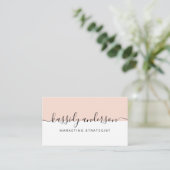 Minimal elegantes Script-Business-Logo Visitenkarte (Stehend Vorderseite)