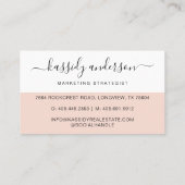 Minimal elegantes Script-Business-Logo Visitenkarte (Rückseite)