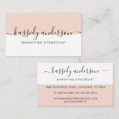 Minimal elegantes Script-Business-Logo Visitenkarte (Vorne/Hinten)