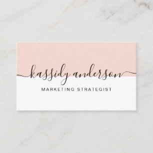 Minimal elegantes Script-Business-Logo Visitenkarte