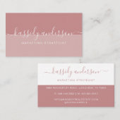 Minimal elegantes Script-Business-Logo Visitenkarte (Vorne/Hinten)