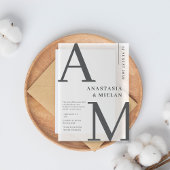 Minimal Elegent Schwarz-Weiß Luxus Hochzeit Acryleinladungen