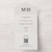 Minimal Elopement All-in-One Wedding Invitation All In One Einladung (Innen Boden)