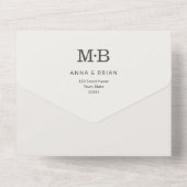 Minimal Elopement All-in-One Wedding Invitation All In One Einladung (Rückseite)