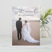 Minimal Elopement Party Später Foto Hochzeit (Stehend Vorderseite)