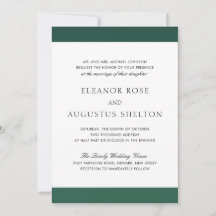 Minimal Emerald Green Elegant Moderne Hochzeit