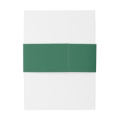 Minimal Emerald Green Wedding Einladungsbanderole (Rückseitenbeispiel)