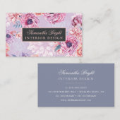 Minimal empfindliche florale Visitenkarte (Vorne/Hinten)