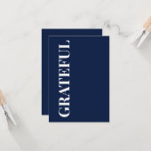 Minimal ERFÜLLT | Navy Blau Weihnachtsgruß Karte (Vorderseite/Rückseite Beispiel)